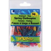 Tiny Spring Clothespins - Colored 1"